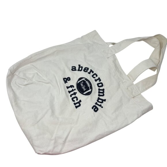 Vintage Abercrombie & Fitch Canvas Tote Bag With New York Football Design - Picture 1 of 3